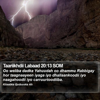 Taariikhdii Labaad 20:13 SOM Bible Verse Image