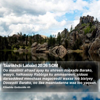 Taariikhdii Labaad 20:26 SOM Bible Verse Image