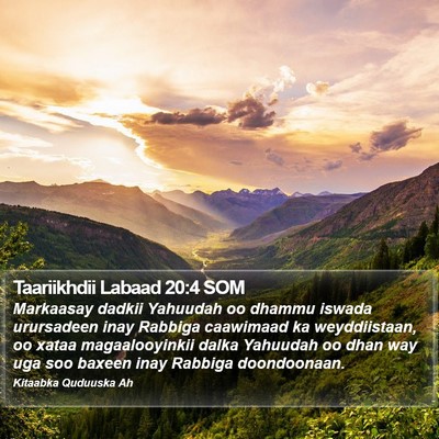 Taariikhdii Labaad 20:4 SOM Bible Verse Image