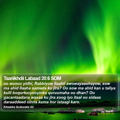 Taariikhdii Labaad 20:6 SOM Bible Verse Image