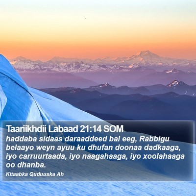 Taariikhdii Labaad 21:14 SOM Bible Verse Image