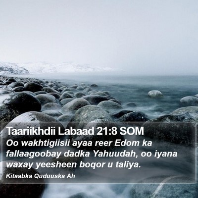 Taariikhdii Labaad 21:8 SOM Bible Verse Image
