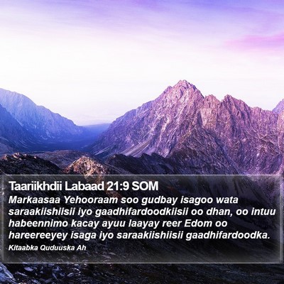 Taariikhdii Labaad 21:9 SOM Bible Verse Image