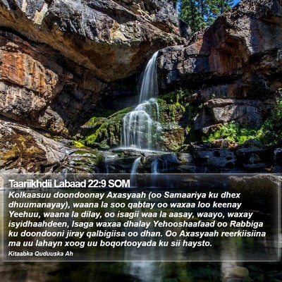 Taariikhdii Labaad 22:9 SOM Bible Verse Image
