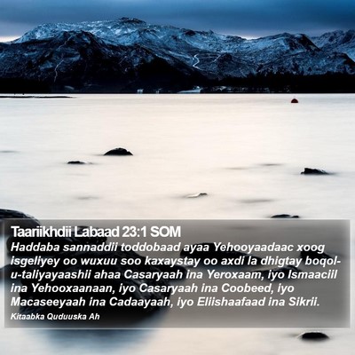 Taariikhdii Labaad 23:1 SOM Bible Verse Image