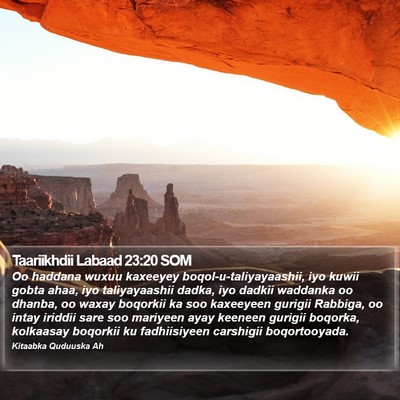 Taariikhdii Labaad 23:20 SOM Bible Verse Image