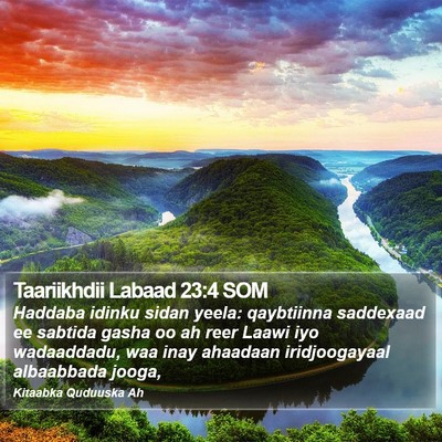 Taariikhdii Labaad 23:4 SOM Bible Verse Image