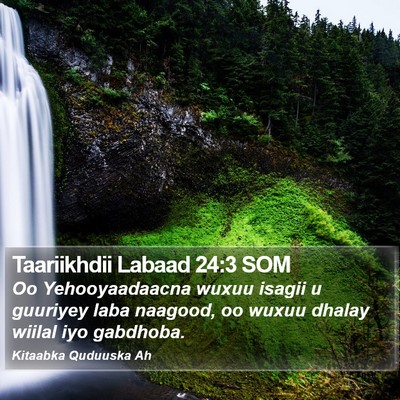 Taariikhdii Labaad 24:3 SOM Bible Verse Image