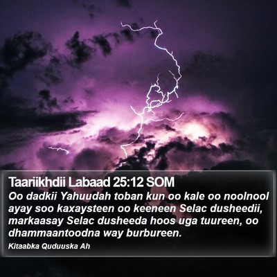 Taariikhdii Labaad 25:12 SOM Bible Verse Image