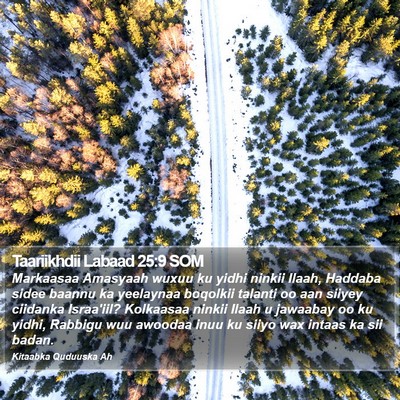 Taariikhdii Labaad 25:9 SOM Bible Verse Image
