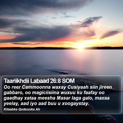 Taariikhdii Labaad 26:8 SOM Bible Verse Image