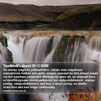 Taariikhdii Labaad 28:13 SOM Bible Verse Image