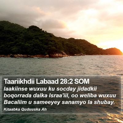 Taariikhdii Labaad 28:2 SOM Bible Verse Image