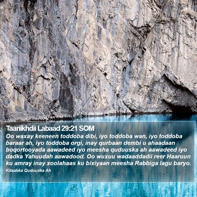Taariikhdii Labaad 29:21 SOM Bible Verse Image