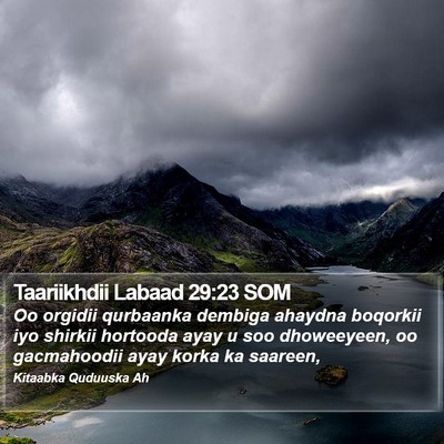 Taariikhdii Labaad 29:23 SOM Bible Verse Image
