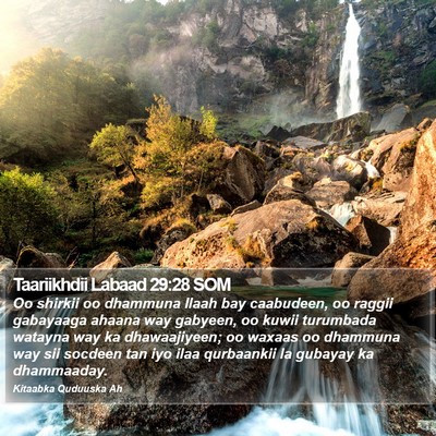 Taariikhdii Labaad 29:28 SOM Bible Verse Image