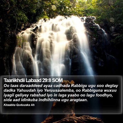 Taariikhdii Labaad 29:8 SOM Bible Verse Image