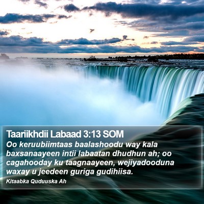 Taariikhdii Labaad 3:13 SOM Bible Verse Image