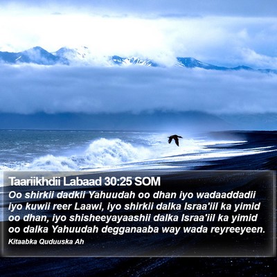 Taariikhdii Labaad 30:25 SOM Bible Verse Image