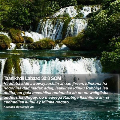Taariikhdii Labaad 30:8 SOM Bible Verse Image
