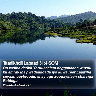 Taariikhdii Labaad 31:4 SOM Bible Verse Image
