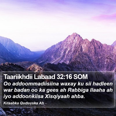 Taariikhdii Labaad 32:16 SOM Bible Verse Image