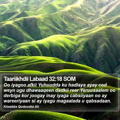 Taariikhdii Labaad 32:18 SOM Bible Verse Image