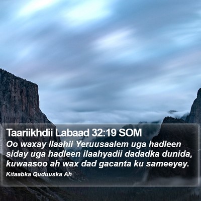 Taariikhdii Labaad 32:19 SOM Bible Verse Image