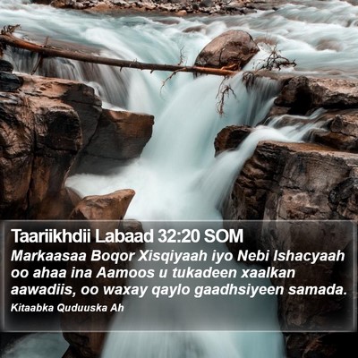 Taariikhdii Labaad 32:20 SOM Bible Verse Image