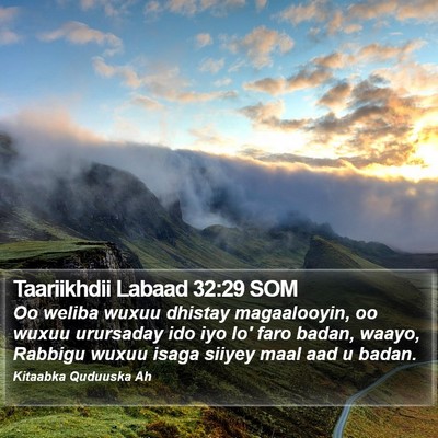 Taariikhdii Labaad 32:29 SOM Bible Verse Image