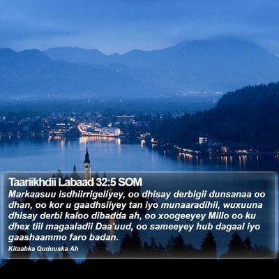 Taariikhdii Labaad 32:5 SOM Bible Verse Image