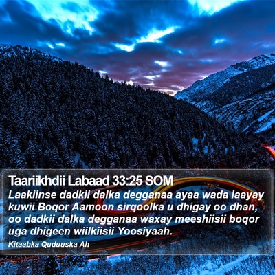 Taariikhdii Labaad 33:25 SOM Bible Verse Image