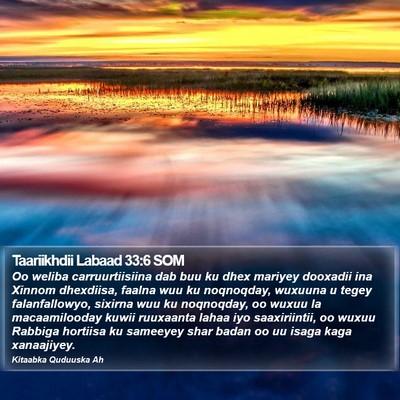 Taariikhdii Labaad 33:6 SOM Bible Verse Image