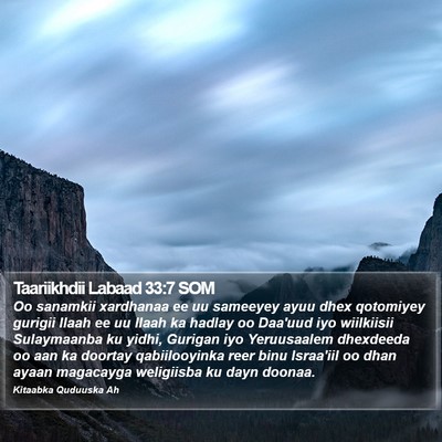 Taariikhdii Labaad 33:7 SOM Bible Verse Image