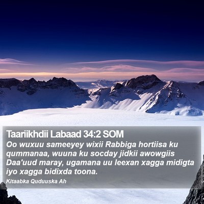 Taariikhdii Labaad 34:2 SOM Bible Verse Image