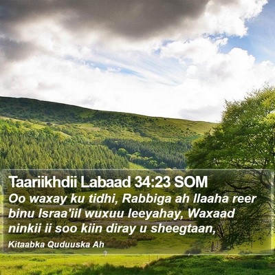 Taariikhdii Labaad 34:23 SOM Bible Verse Image