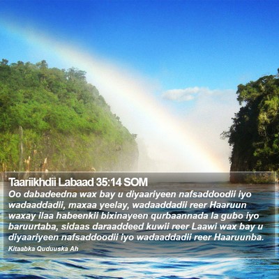 Taariikhdii Labaad 35:14 SOM Bible Verse Image