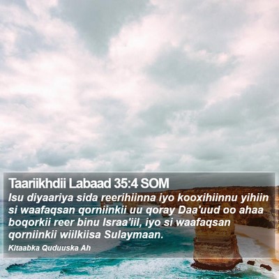 Taariikhdii Labaad 35:4 SOM Bible Verse Image