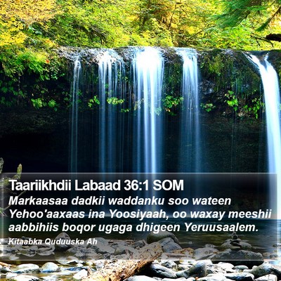 Taariikhdii Labaad 36:1 SOM Bible Verse Image
