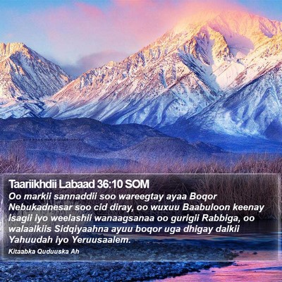 Taariikhdii Labaad 36:10 SOM Bible Verse Image