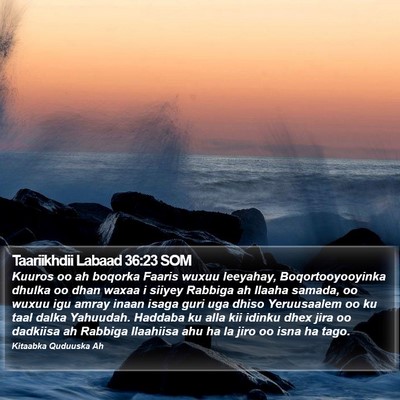 Taariikhdii Labaad 36:23 SOM Bible Verse Image