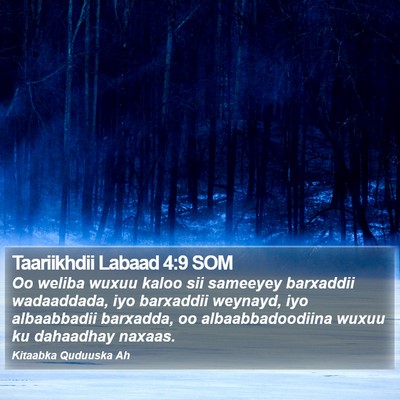 Taariikhdii Labaad 4:9 SOM Bible Verse Image