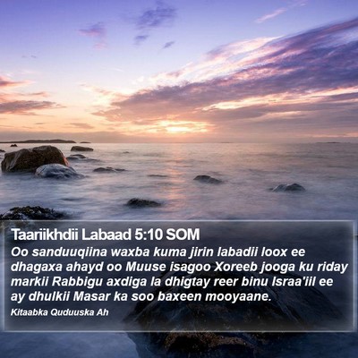 Taariikhdii Labaad 5:10 SOM Bible Verse Image