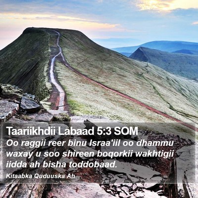 Taariikhdii Labaad 5:3 SOM Bible Verse Image