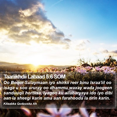 Taariikhdii Labaad 5:6 SOM Bible Verse Image