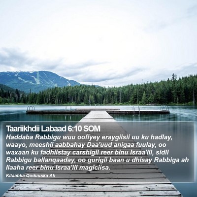 Taariikhdii Labaad 6:10 SOM Bible Verse Image