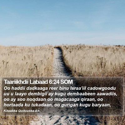 Taariikhdii Labaad 6:24 SOM Bible Verse Image