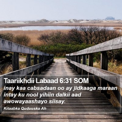 Taariikhdii Labaad 6:31 SOM Bible Verse Image