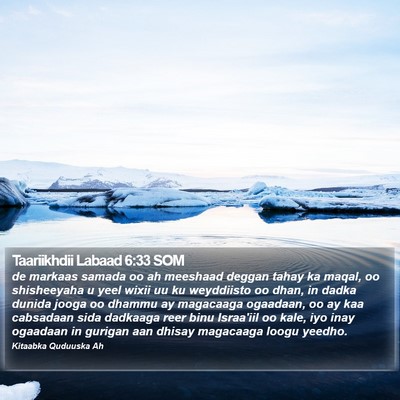 Taariikhdii Labaad 6:33 SOM Bible Verse Image