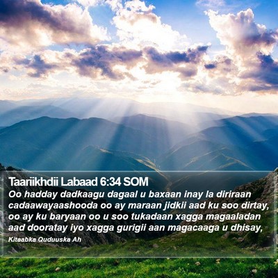 Taariikhdii Labaad 6:34 SOM Bible Verse Image